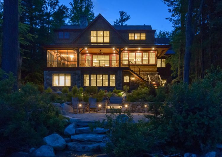 Steps away from Lake Sunapee with brilliant woodcraft in and out with unique breezeway feet from the water